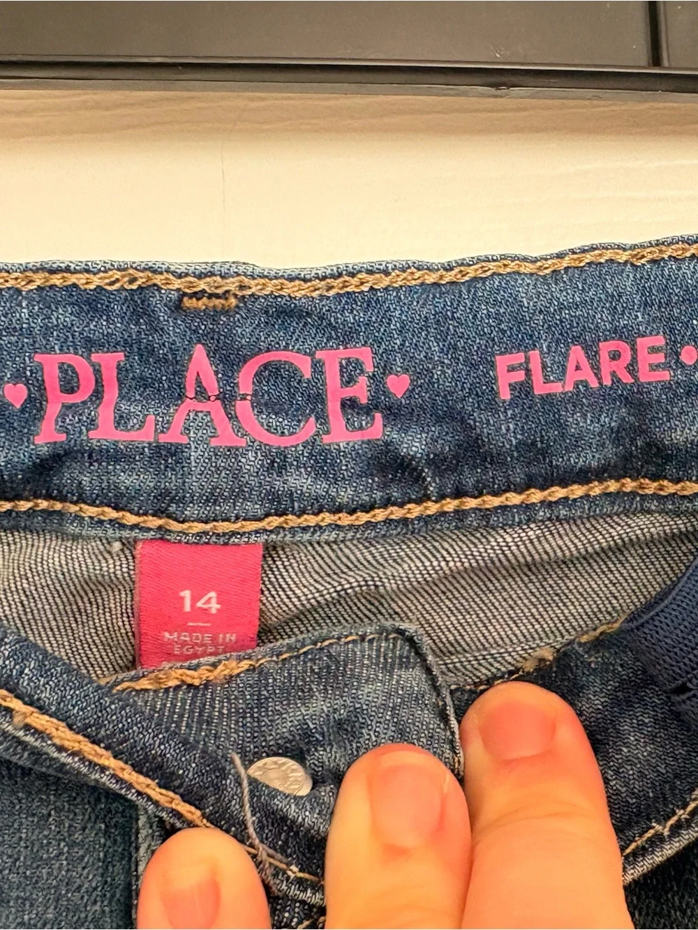 The Children’s Place Girls Flare Jeans Size 14 Medium Wash Stretch Denim